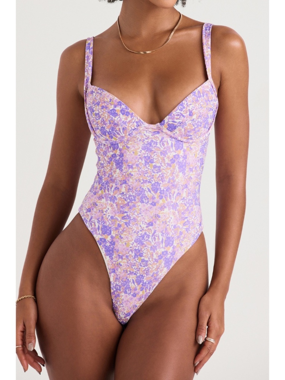 NEW House of CB Barcelona Underwire Swimsuit Floral with White Base XS